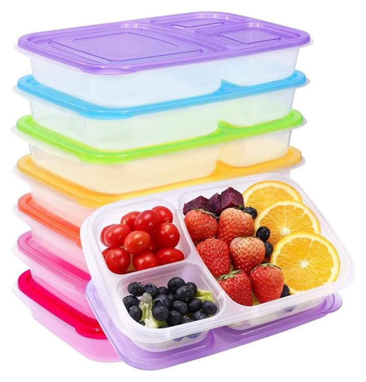 favilla High-quality plastic rectangular lunch box - 2.2 liters - Code 1385 - transparent with a different color lid - Image 1