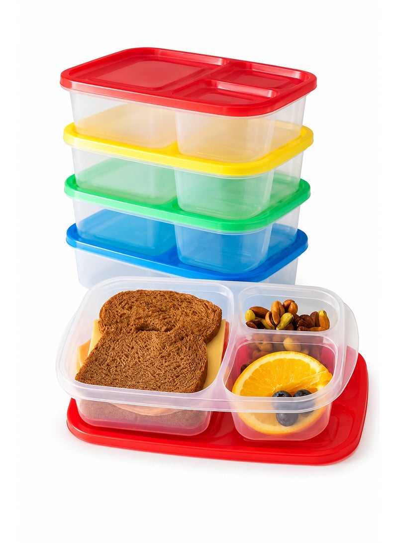 favilla High-quality plastic rectangular lunch box - 2.2 liters - Code 1385 - transparent with a different color lid - Image 1