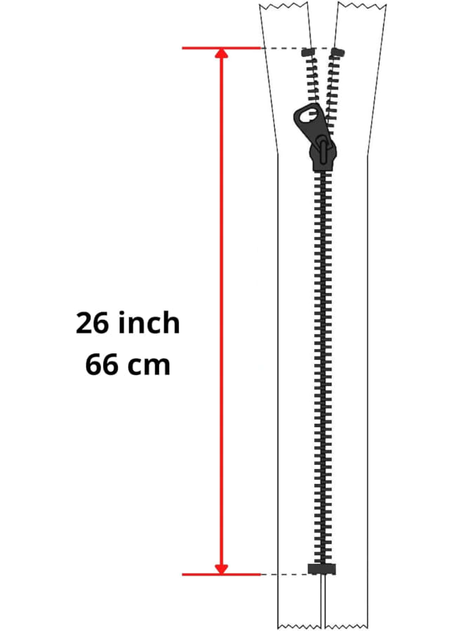 26 inch Metal Zipper White 26” Gold Brass Metal Zippers Heavy Duty Zippers Separating Sewing Zipper Craft Zippers - Image 2