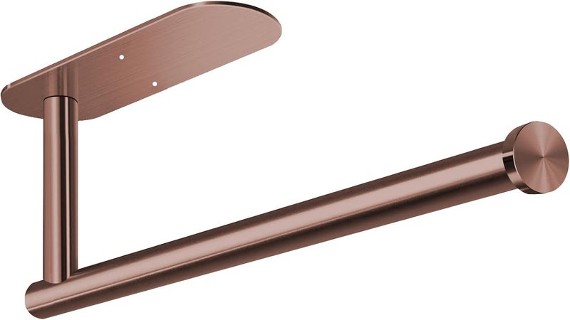 VAEHOLD Self Adhesive Paper Towel Holder Under Cabinet Mount, Wall Mounted Paper Towel Roll Holder for Kitchen, Bathroom, Wall - SUS304 Stainless Steel (Rose Gold) - Image 1