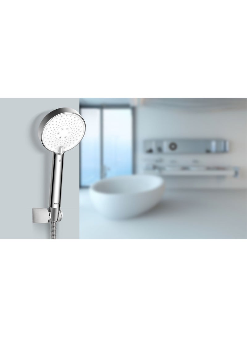 Philips رأس دش محمول فيليبس فلتر ACF، ثلاثة أوضاع لرش الماء، يقلل من الكلور والشوائب (كروم) - Image 4