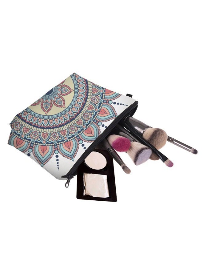 deanfun Small Makeup Bag, Cosmetic Bag for Women, Mandala Flowers Waterproof Makeup Bags Roomy Toiletry Pouch Travel Accessories Gifts, DD-55884 - Image 5
