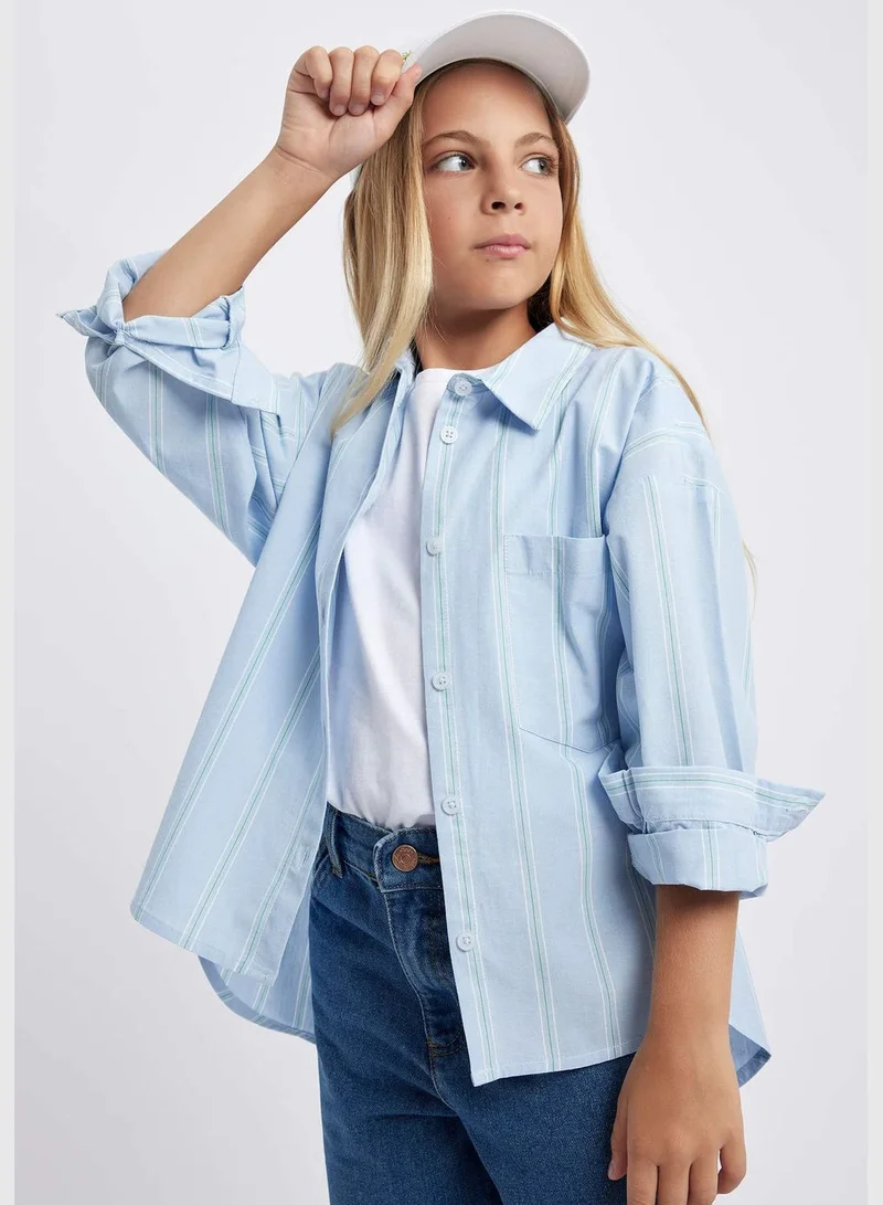 DeFacto Girl Woven Long Sleeve Shirt