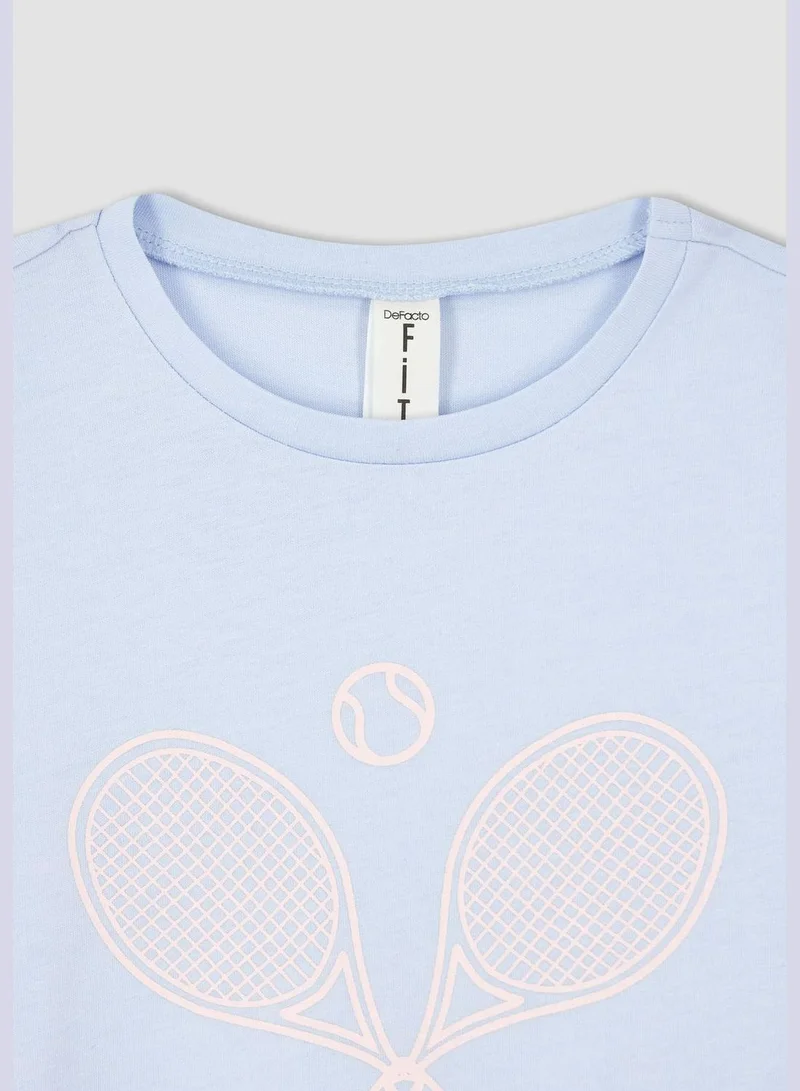 DeFacto Regular Fit Short Sleeve Printed T-Shirt & Leggings