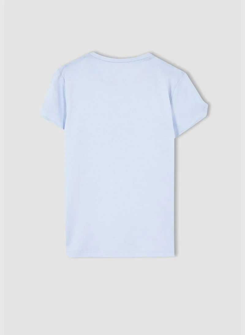 DeFacto Regular Fit Short Sleeve Printed T-Shirt & Leggings