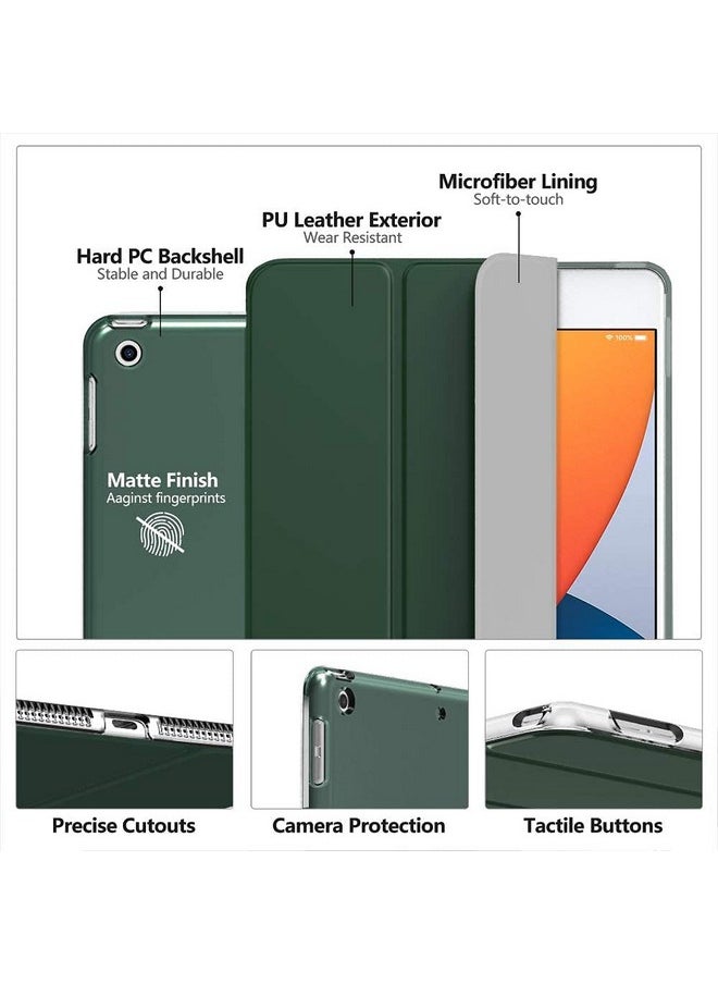 برو إليت - غطاء ProElite Smart Flip Case لجهاز Apple iPad 10.2" الجيل التاسع (2021) / الجيل الثامن / الجيل السابع مع قلم ستايلس، أخضر غامق - Image 1