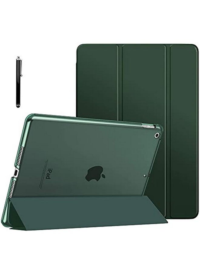برو إليت - غطاء ProElite Smart Flip Case لجهاز Apple iPad 10.2" الجيل التاسع (2021) / الجيل الثامن / الجيل السابع مع قلم ستايلس، أخضر غامق - Image 1