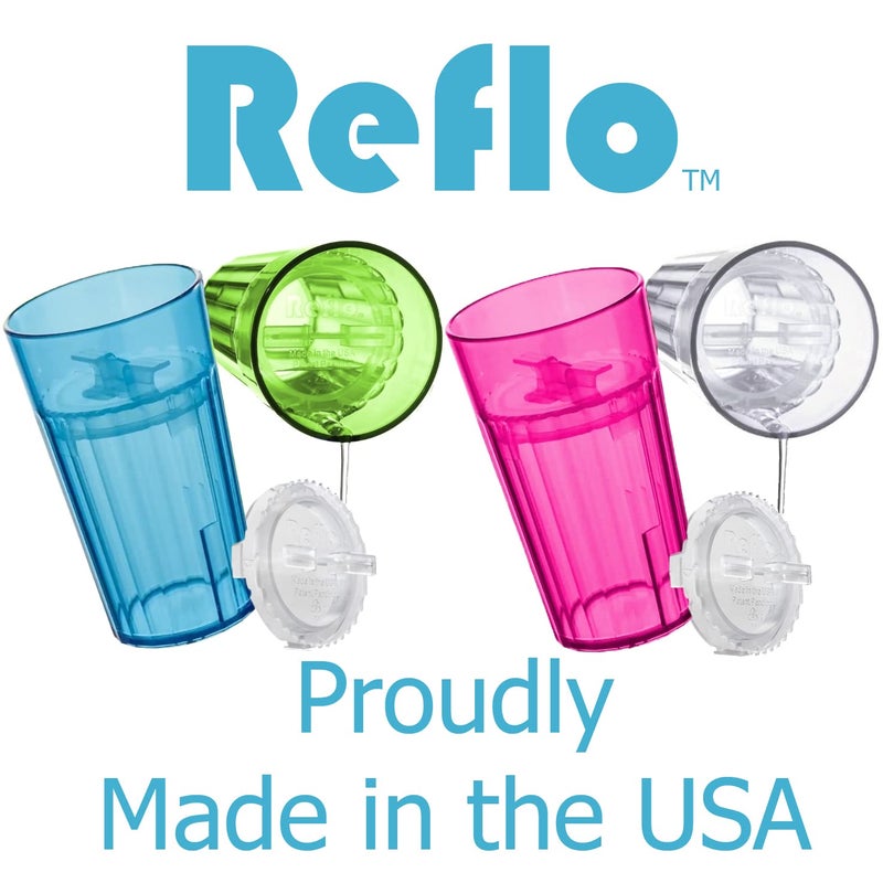 Reflo Smart Cup (Asst 4 colors) Open Training Cup, Toddler Cup, No Suction 6oz, 360 Control-Flow, USA MADE Premium High-Impact Plastic - Image 2