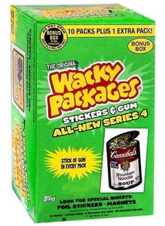 Wacky Packages Stickers And Gum Series 4 Pack Of 10 +1