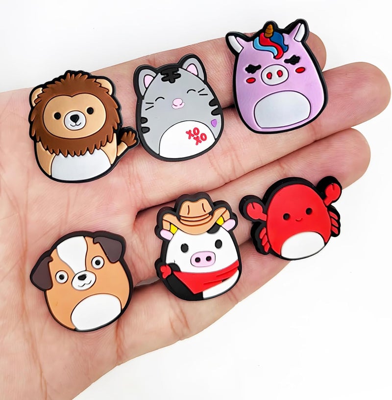 25pcs Cute Round Shoe Charms, Animal Fruit Charms Shoe Decoration for Sandals Clogs Bracelets, CLOG Charms for Girls Boys Birthday Festival Party Gift - Image 3