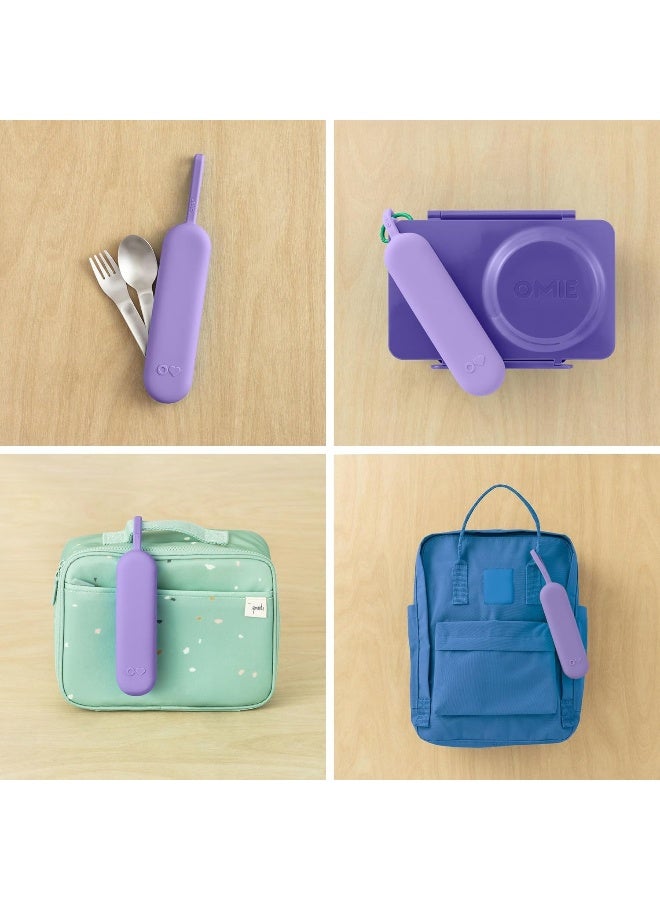 OMIE مجموعة أدوات السفر من أومي أومي بوكس | شوكة وملعقة مع حقيبة للسفر السهل | شوكة وملعقة من الفولاذ المقاوم للصدأ - Image 5