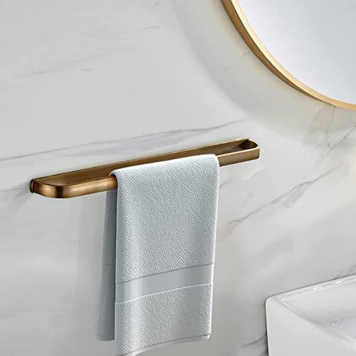 Leyden Brass Towel Bar, Antique Bathroom 23.6 inch Bath Towel Holder Rack, Wall Mounted Bathroom Accessory Towel Rod Hanger Retro - Image 2