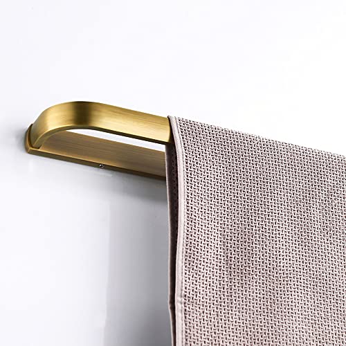 Leyden Brass Towel Bar, Antique Bathroom 23.6 inch Bath Towel Holder Rack, Wall Mounted Bathroom Accessory Towel Rod Hanger Retro - Image 5