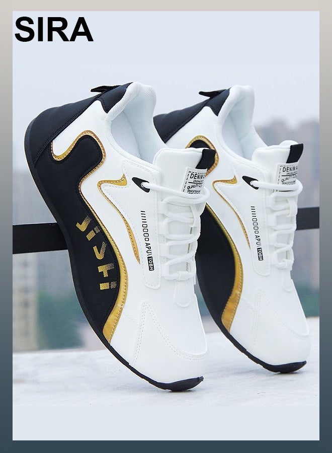 SIRA White Casual Sports Sneakers - Breathable Men's Slip-On Walking Shoes for Work & Campus, Ultra Soft Comfort Shoes with Anti-Slip Sole & Fashionable Design - Image 1