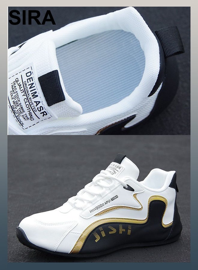 SIRA White Casual Sports Sneakers - Breathable Men's Slip-On Walking Shoes for Work & Campus, Ultra Soft Comfort Shoes with Anti-Slip Sole & Fashionable Design - Image 4