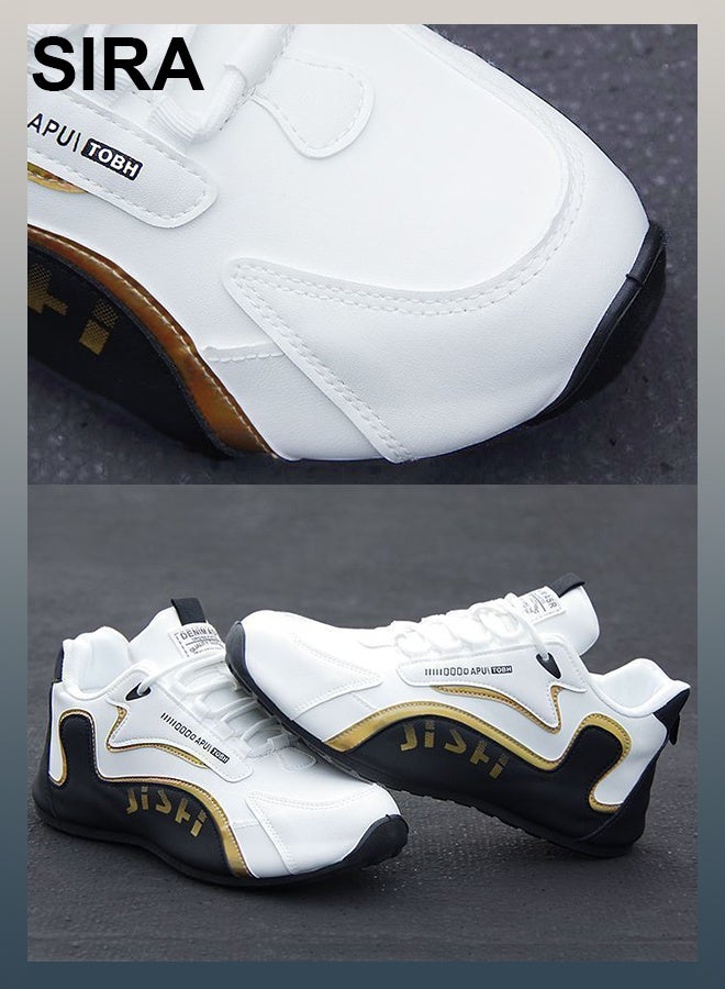 SIRA White Casual Sports Sneakers - Breathable Men's Slip-On Walking Shoes for Work & Campus, Ultra Soft Comfort Shoes with Anti-Slip Sole & Fashionable Design - Image 3