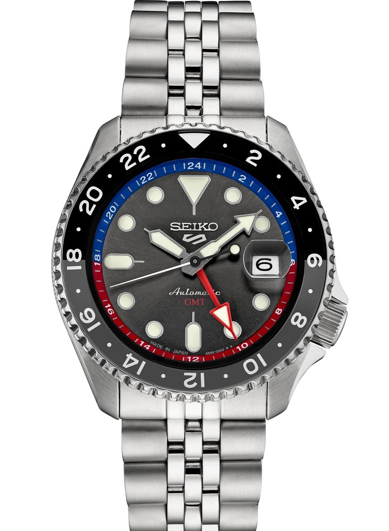 Seiko 5 Sports SSK019 GMT Automatic Men's Watch | SKX Heritage Charcoal Gray Dial Stainless Steel - Image 1