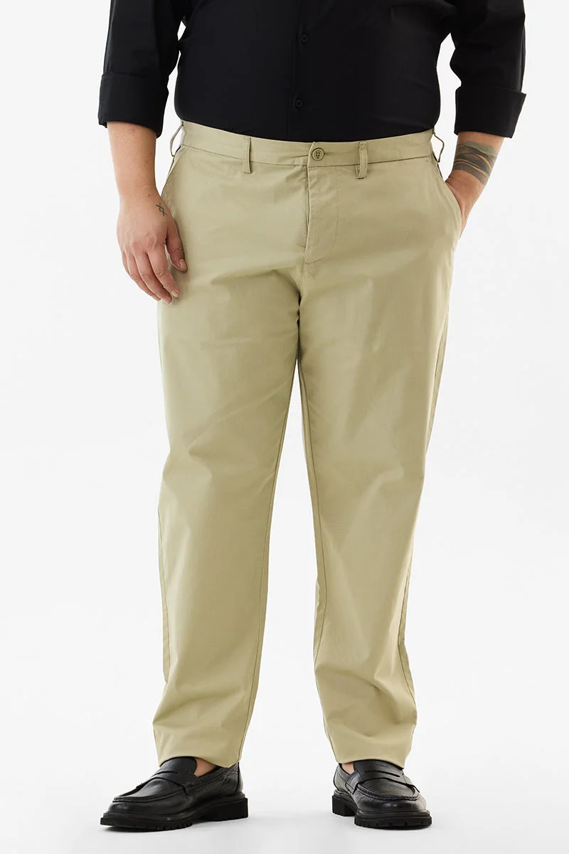 Snitch  Regular Fit Plus Size Stretch Trousers for Men | Best Price UAE