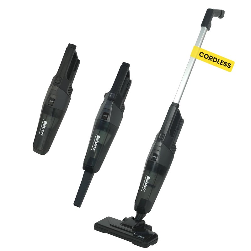 Balzano 2in1 Cordless Stick Vacuum Cleaner for Home Car125kPa Suction PowerHandled StickWashable Advance HEPA FilterClean Upto 2000sqft600ml Bagless Dust CupUpto 25min RuntimeLightweight - Image 1