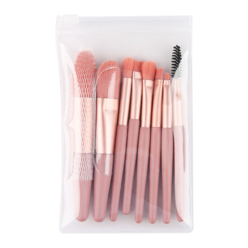 8 Mini Makeup Brush Full Set Wholesale Portable Blush Brush Eye Shadow Brush Soft Student Affordable Portable Set Brush - Image 1