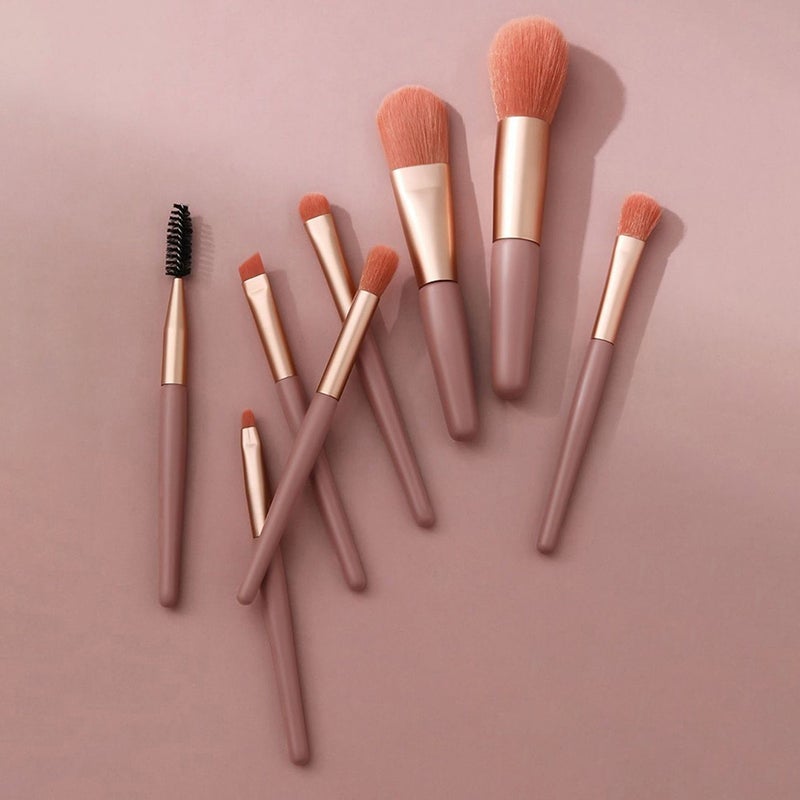 8 Mini Makeup Brush Full Set Wholesale Portable Blush Brush Eye Shadow Brush Soft Student Affordable Portable Set Brush - Image 4