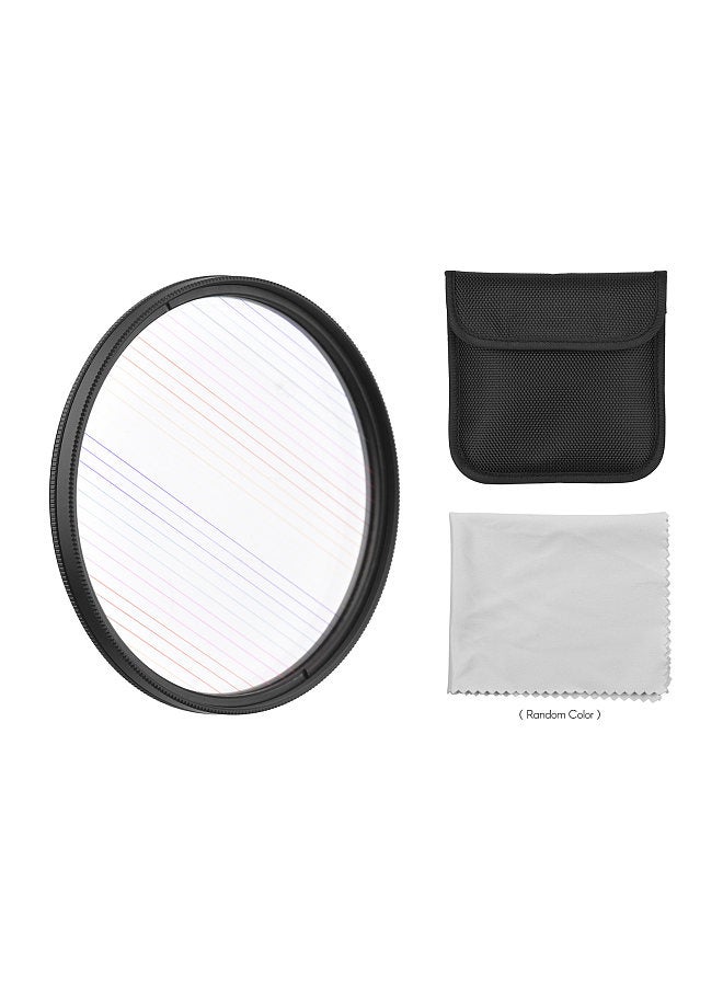 77mm Rainbow Streak Lens Filter Special Effects Anamorphic Optical Glass Filter for DSLR Cameras  - Image 3