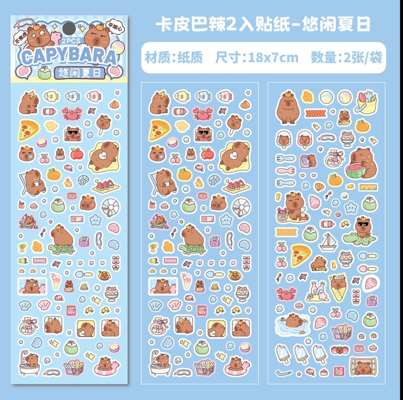 Generic Cute DIY Sticker Set for Kids Journaling 102909-a leisurely summer