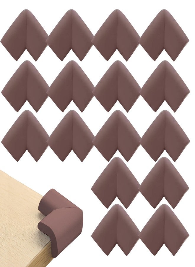 Bembika Baby Safety Corner Protector, Baby Proofing Edge & Corner Guards L-Shaped Foam Acrylic Protector for Furniture Table Glass Corner Guards for Sharp Edges-(12 Pcs)(Brown) - Image 1