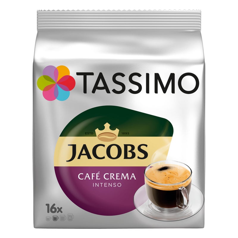 Tassimo Jacobs Caffè Crema Intenso, Intense & Strong, 16 T-Discs - Image 1