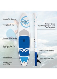 WKERSIY Inflatable Stand Up Paddle Board (6" Thick) with Premium SUP Accessories and Bag, Bottom Fins for Paddling, Surf Control, Non-Slip Deck, Foot Rope, Paddles and Hand Pump | Youth and Adult Stand Up Boats  - Image 3