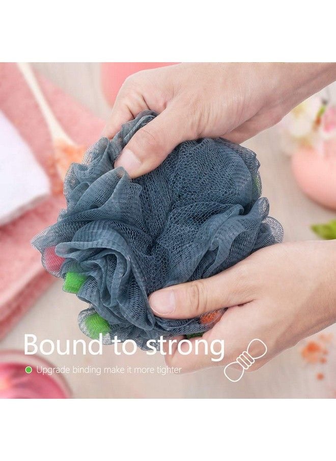 Four Season - Bath Loofah Sponge Shower Sponge Loofahs Mesh Pouf Soft Body Scrubber Ball Exfoliating Bath Sponge For Women And Men ;For Silky Skin Full Cleanse Rich Lather (Pack Of 2) [Color May Vary] - Image 1