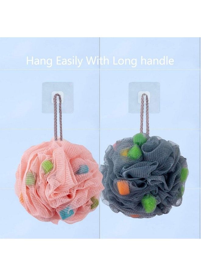 Four Season - Bath Loofah Sponge Shower Sponge Loofahs Mesh Pouf Soft Body Scrubber Ball Exfoliating Bath Sponge For Women And Men ;For Silky Skin Full Cleanse Rich Lather (Pack Of 2) [Color May Vary] - Image 1