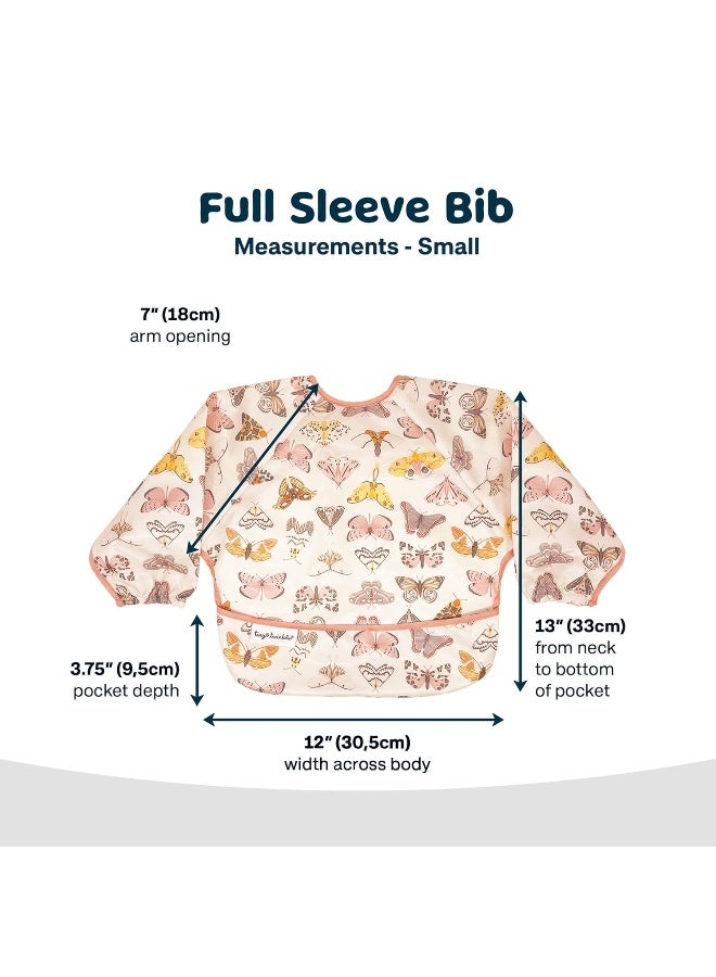 Tiny Twinkle Mess Proof Baby Bib,Waterproof Smock Baby Bib for Eating,Machine Washable Long Sleeve Bib,Baby Led Weaning,Toddler Bib,BLW Supplies(Flutter, Small 6-24 Months) - Image 5