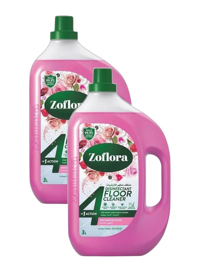 Zoflora Enchanted Rose Diluted Disinfectant Floor Cleaner – 3L Pack of 2 - Image 1