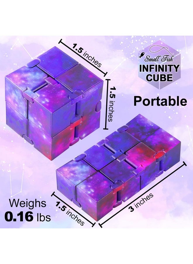 SMALL FISH - Infinity Cube Sensory Fidget Toy, Sensory Tool Edc Fidgeting Game For Kids And Adults, Cool Mini Gadget Best For Stress And Anxiety Relief, Unique Idea That Is Light On The Fingers And Hands - Image 1
