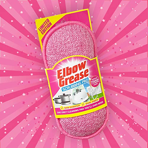 Elbow GreasePink Scrubbing Pad, Dual Sided Sponge, Washable, Reusable, Non-Scratch - Image 2