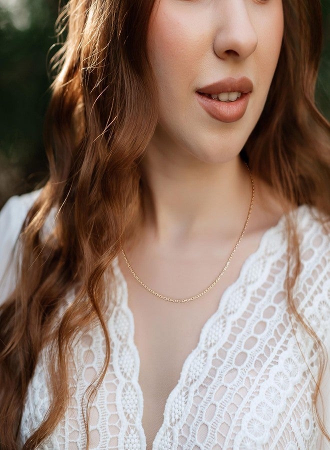 GYUYCW Paperclip Link Chain Necklace for Women 18in - Image 4