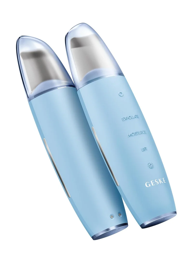GESKE SmartAppGuided MicroCurrent Skin Scrubber & Blackhead Remover, 9 in 1, Skincare Tools, Face Cleaning, Anti Ageing and Cleansing, Professional Face Tightening, Blackhead Remover,- Aquamarine