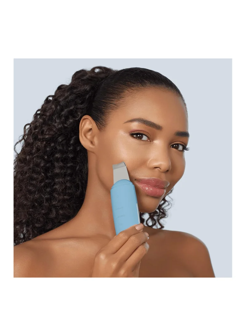 GESKE SmartAppGuided MicroCurrent Skin Scrubber & Blackhead Remover, 9 in 1, Skincare Tools, Face Cleaning, Anti Ageing and Cleansing, Professional Face Tightening, Blackhead Remover,- Aquamarine