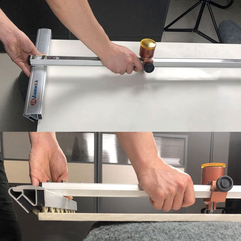 yeshine T-Shaped Glass Cutting Tool, Tile Cutters, Automatic Control Oiling, Nylon Pulley, 120cm Thickened Aluminum Alloy Blade Bar, Hard Steel Scale, for Thick Glass, T-Glass and Tile Cutting - Image 2