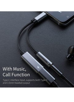 SYOSI محول سماعة رأس وشاحن USB c إلى 3.5 مم، منفذ شحن USB C PD 3.0 2 في 1 إلى مقبس صوت Aux وسلك كابل دونجل للشحن السريع متوافق مع Samsung S21 S20 S20+ Ultra وGoogle Pixel 4 3 XL  - Image 5