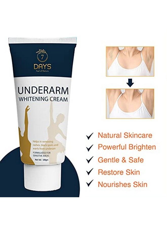 7 Days - Underarm Brightener Cream Lotion With Niacinamide Kojic Acid And Amla Extract For Pigmented Or Dark Underarms 100 G No Sls No Sles No Parabens N And Dermatologically Tested. - Image 1