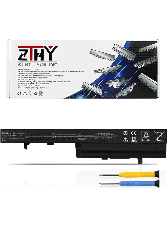 ZTHY 56Wh A32-U47 Laptop Battery For Asus U47 U47A U47C U47V U47Vc Q400 Q400A Q400C Q400V Q400Vc R404 R404A R404C R404V R404Vc U47A-Bgr4 U47A-Rgr6 U47A-Rhi7N15 Q400A-Bhi7N03 A41-U47 A42-U47 - Image 1