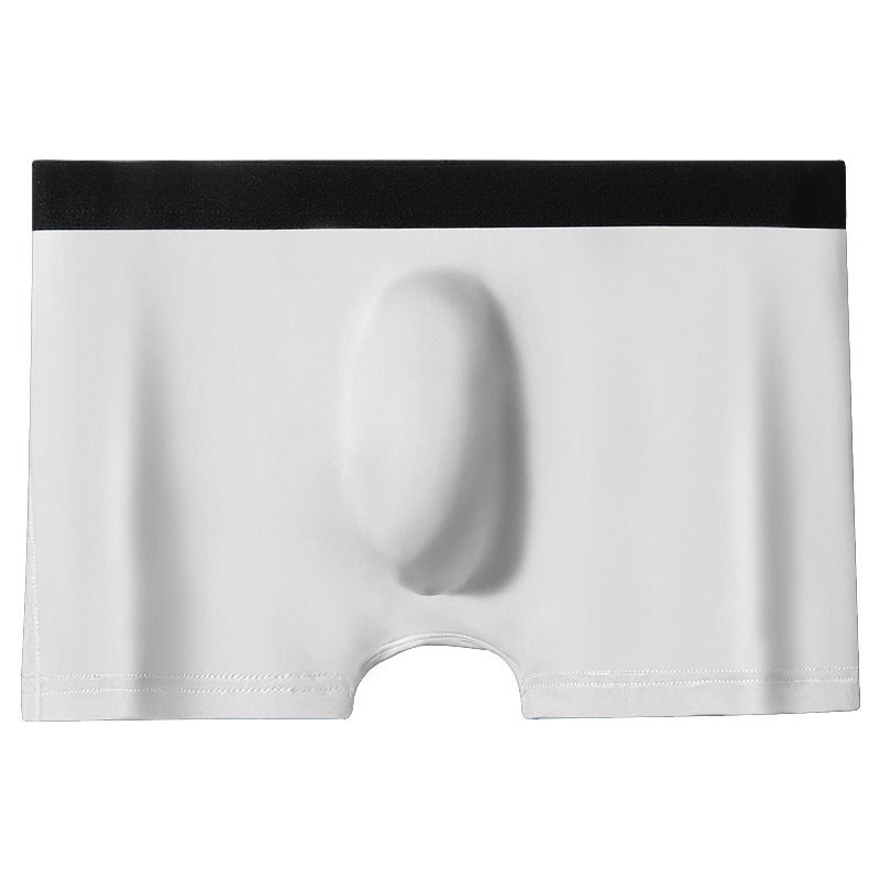Mens Ice Silk Seamless 3D Pouch Breathable Boxers sapphire blue  - Image 3