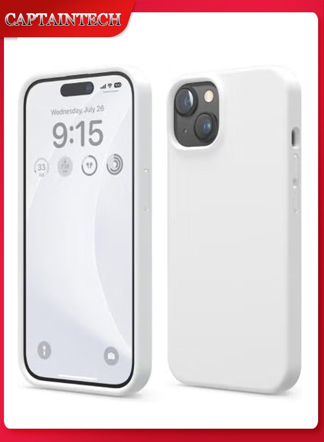 Captaintech iPhone 15 Liquid Silicone Case (6.1) -Grade Shockproof Cover with Anti-Scratch Coating u0026 Plush Microfiber Lining | Slim Full-Body Protection ﻿ - Image 1
