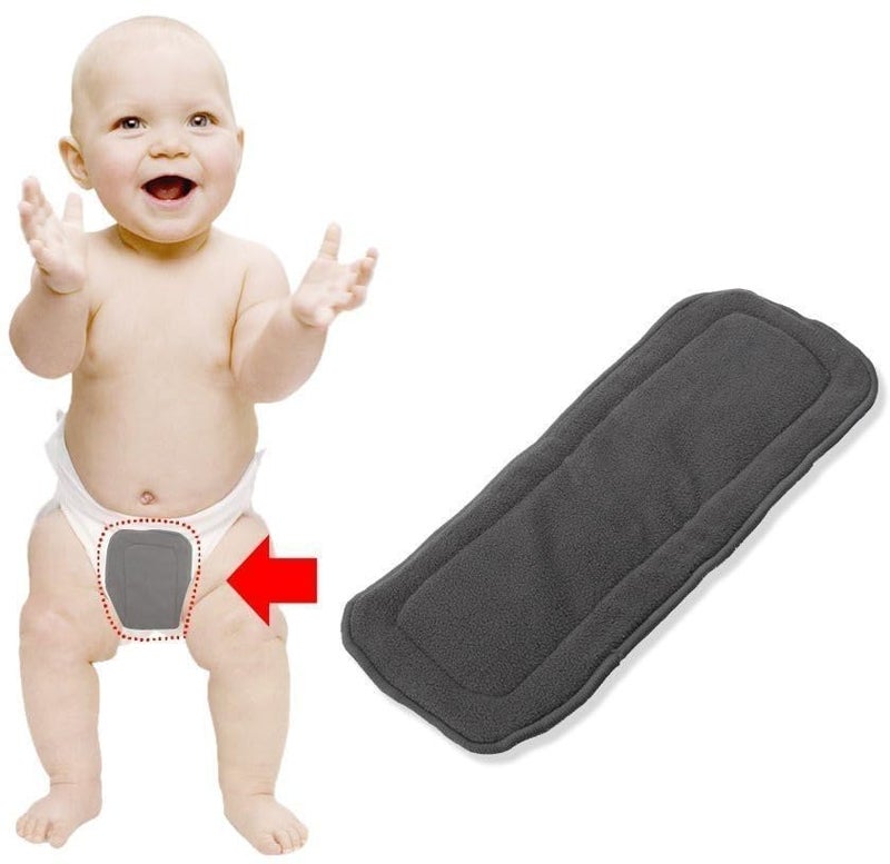 Kogar (Set Of 5) Premium 5 Layers Bamboo Fibre Charcoal Reusable Diaper Inserts - Image 3