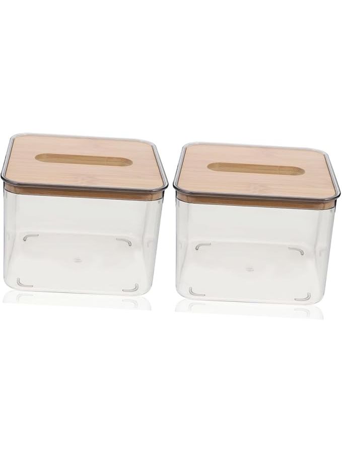 2 Pack Car Napkin Holder Box Cube Tissue Cover Pocket Tray Travel Storage - Image 1