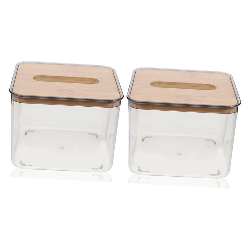 2 Pack Car Napkin Holder Box Cube Tissue Cover Pocket Tray Travel Storage - Image 2