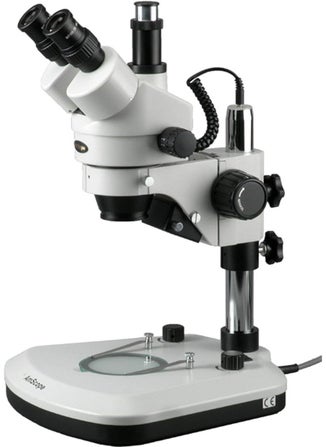 AmScope SM1TZPL Professional Trinocular Stereo Zoom Microscope WH10x Eyepieces 35X90X Magnification 07X45X Zoom Objective Upper and Lower LED Lighting Large PillarStyle Table Stand Includes 05X and 20X Barlow Lenses - pzsku/Z9A21CB98C9F0C37C5451Z/45/1747233909/24ba7fac-a6f5-464f-b9eb-57e0ff71c49f