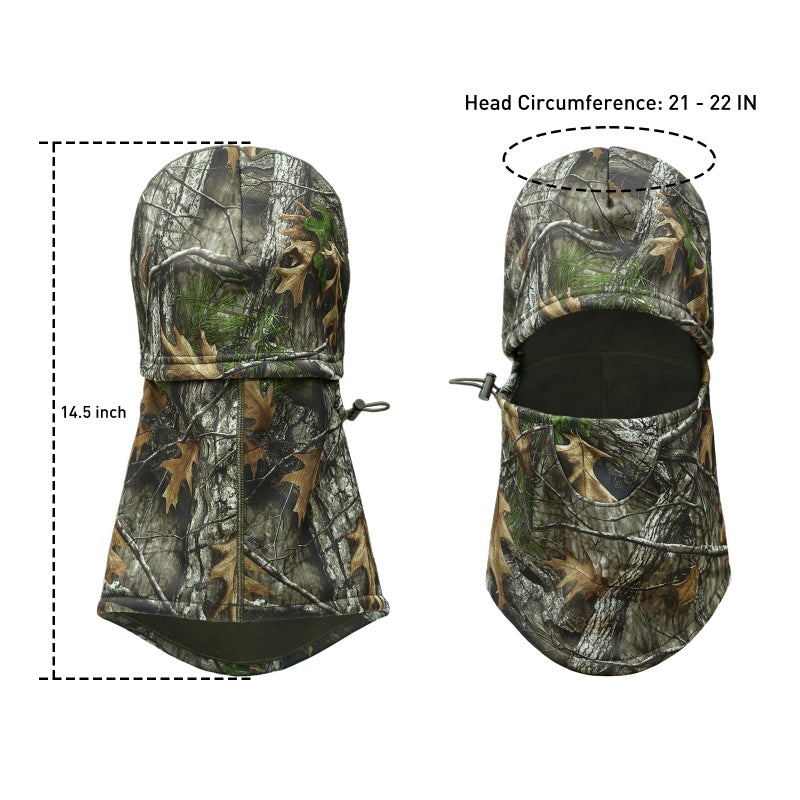 LOOGU Camo Balaclava for Hunting, Winter Balaclava Face Mask with Fleece - Image 3